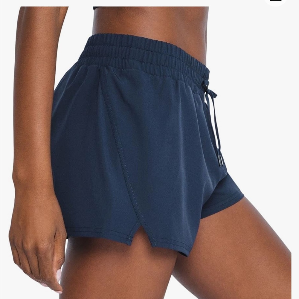 90 Degree By Reflex 2 in 1 Running Shorts Size small Navy Blue